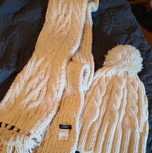 J. Crew scarf and hat